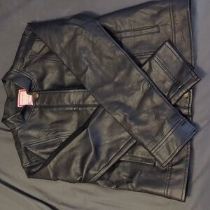 Kids faux leather jacket Size large (12-14)